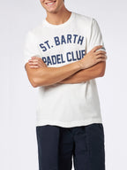 Arnott heavy cotton t-shirt with St. Barth Padel Club print