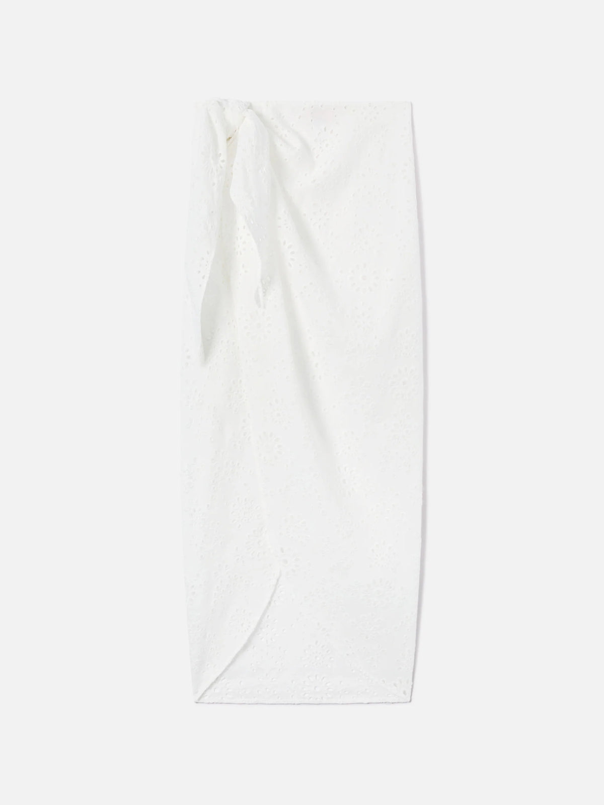 Febby long pareo in white sangallo