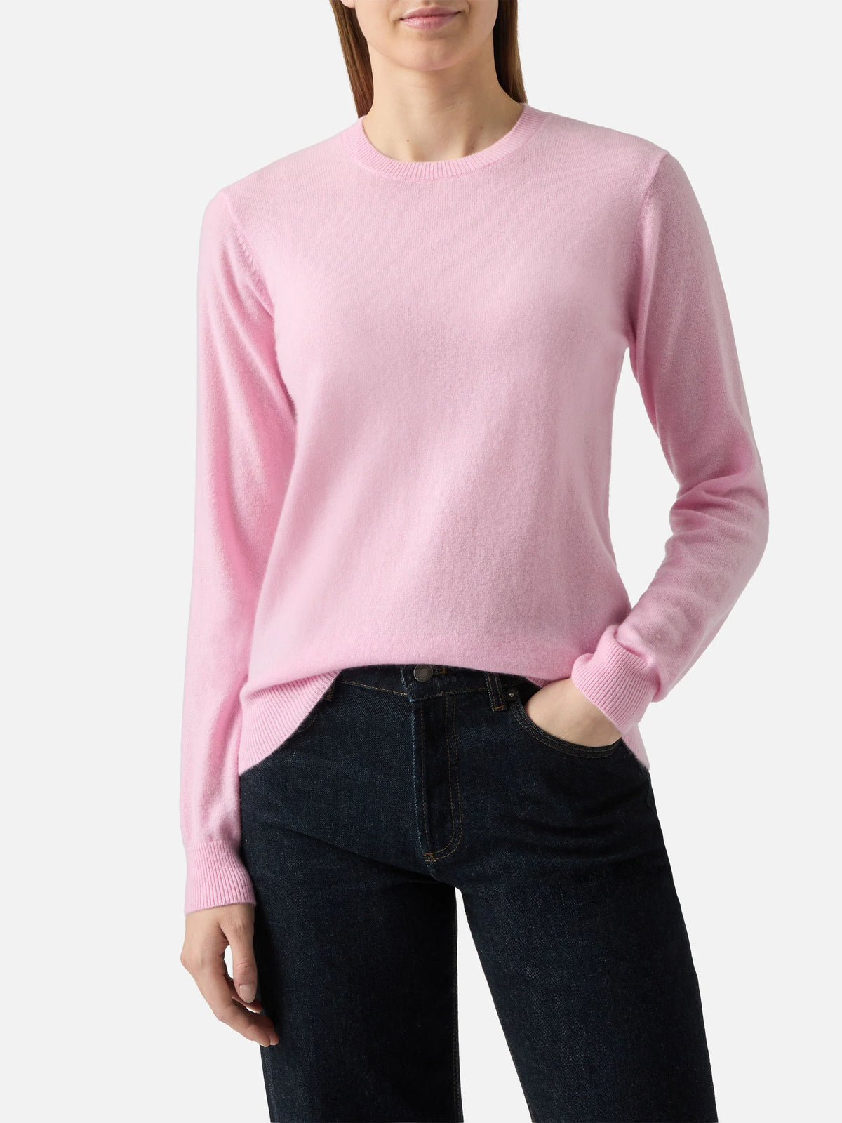 100% CASHMERE sweater Sorbonne in pink